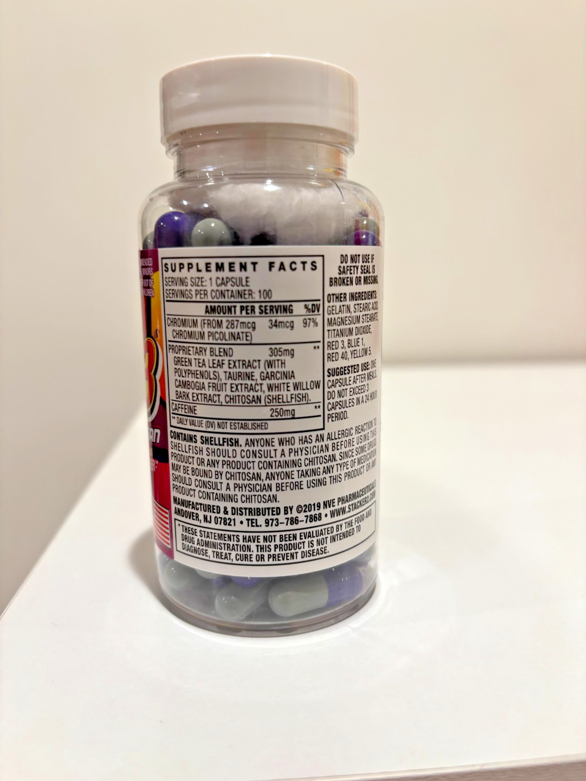 Stacker 3 – 100ct Weight Loss & Energy Supplement – Free Fast Shipping