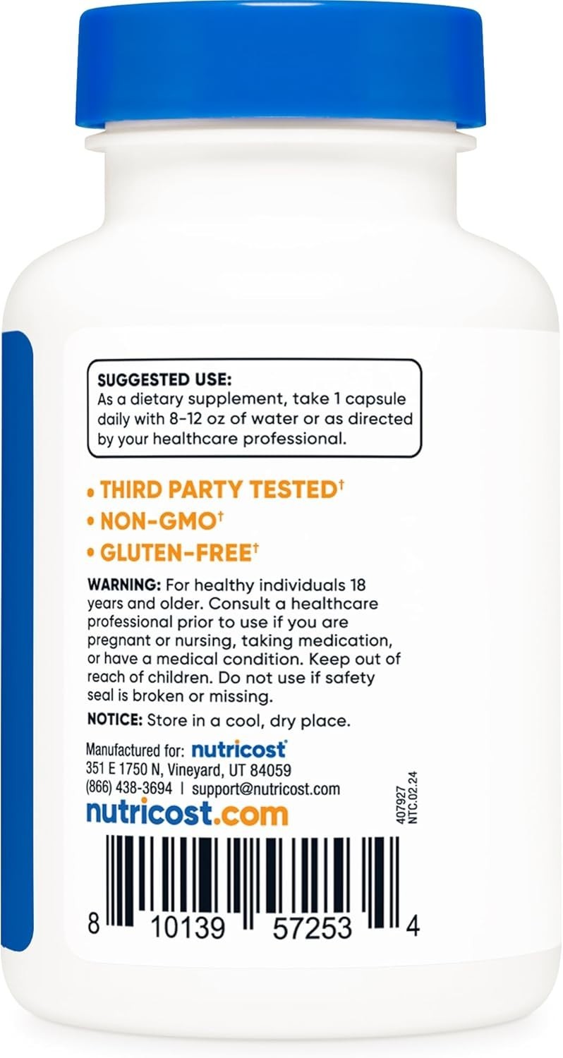 Vitamins,Nutricost Biotin (Vitamin B7) 10,000mcg (10mg), 120 Capsules – Vegan
