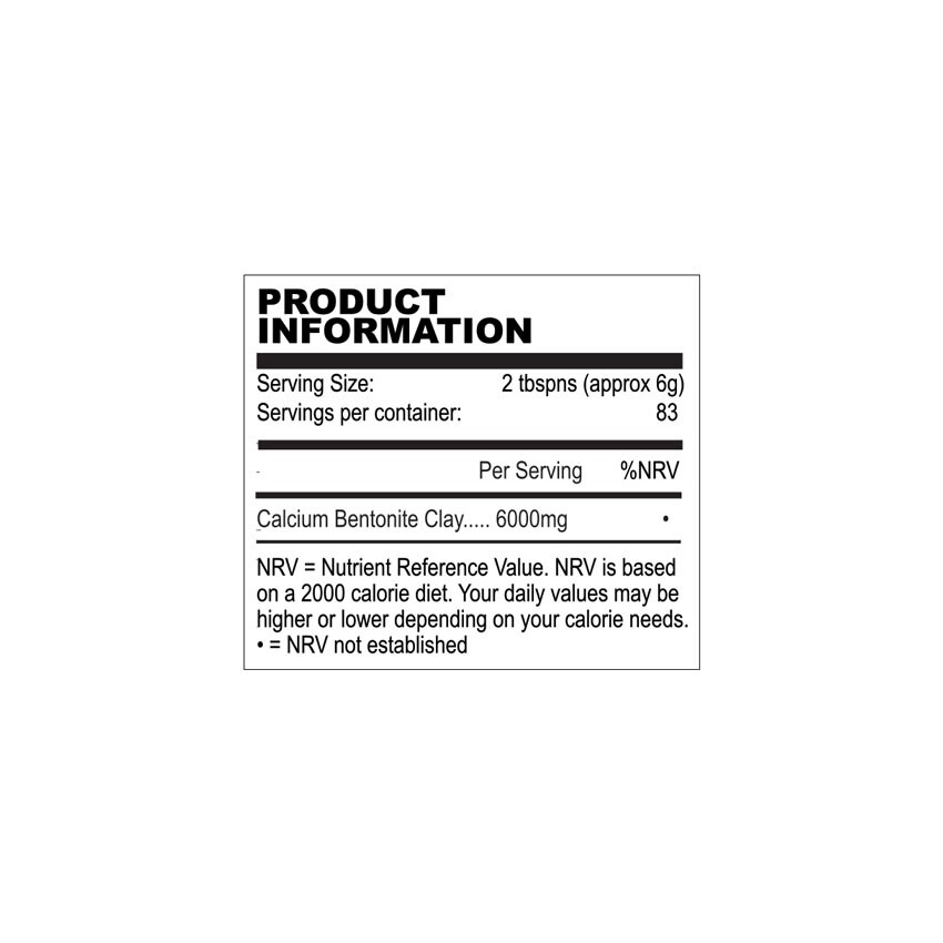 BENTONITE CLAY 500g | Detox Cleanse | Safe Internal & Topical Use | Food Grade