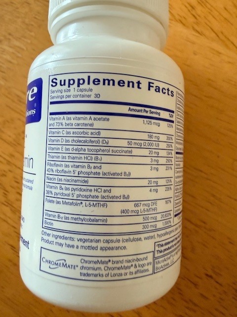 Pure Encapsulation O.N.E Multivitamin 2x30caps(60 total) (NEW) Exp01/2028
