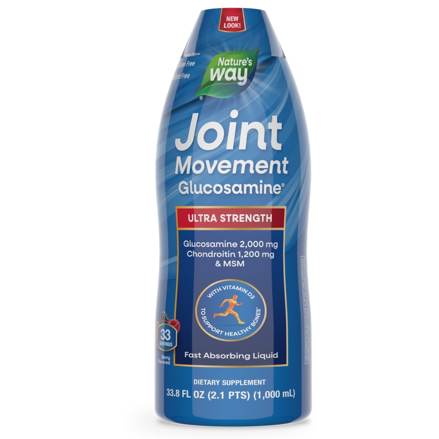 3 Pack – Nature’s Way Joint Movement Glucosamine Liquid, 33.8 fl. oz.