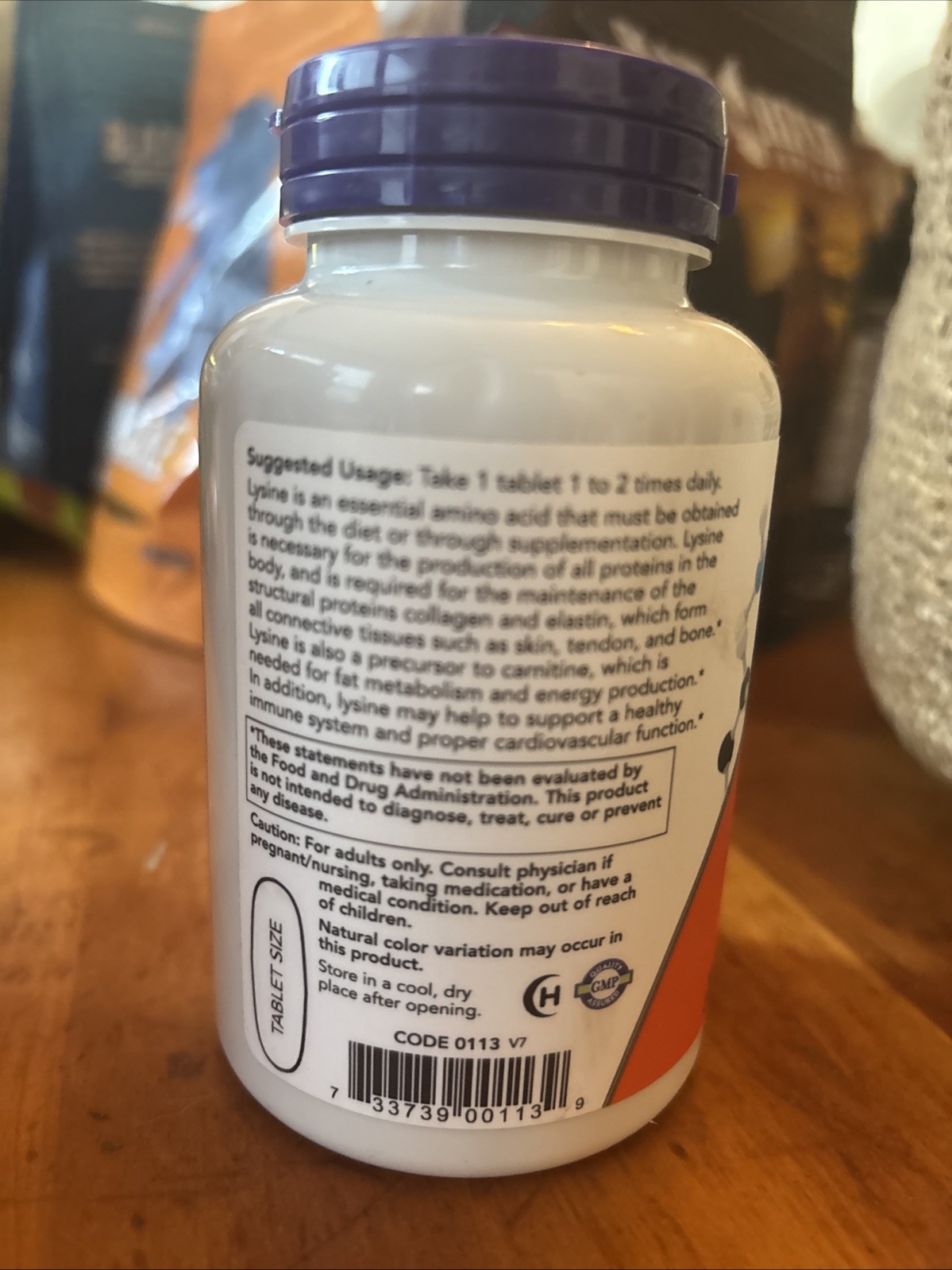 Now L-Lysine 100 Tablets
