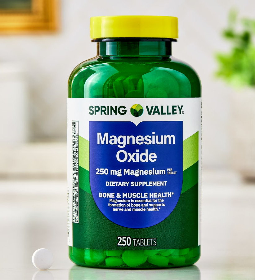 2-Pack Spring Valley Magnesium Supplement Tablet for Bone Health, 250mg 250ct