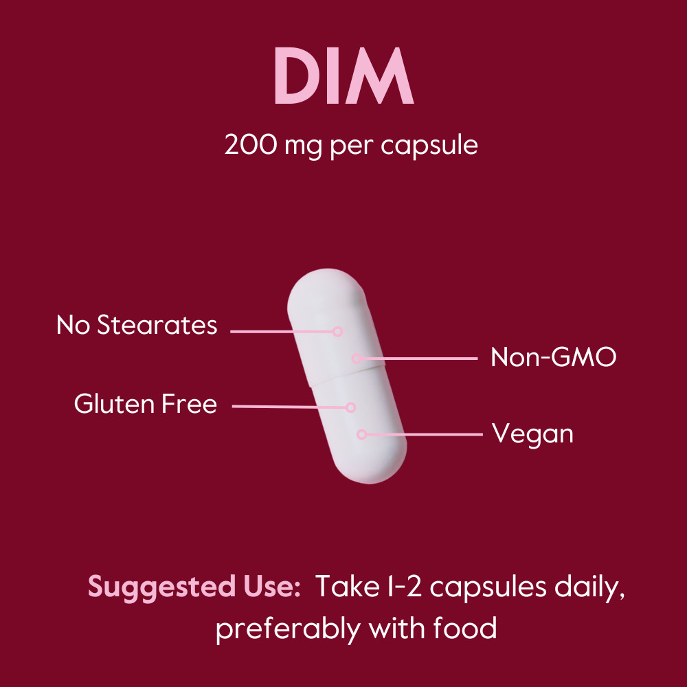 DIM (Diindolylmethane) 200mg-Vegan, No Stearates