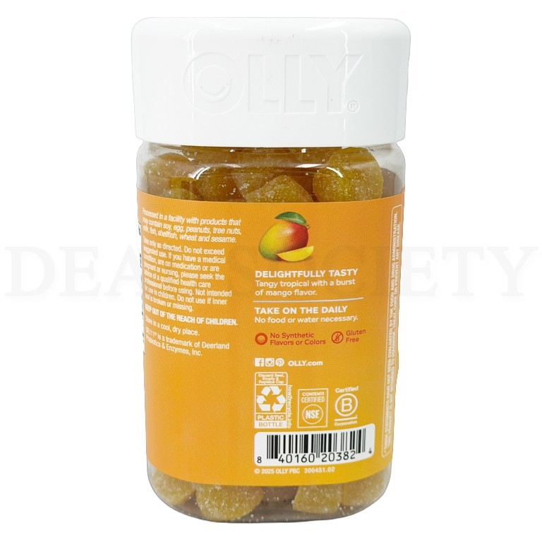 OLLY Probiotic Immune and Digestive Gummy Mango Sunrise 120 Count Lot of 2