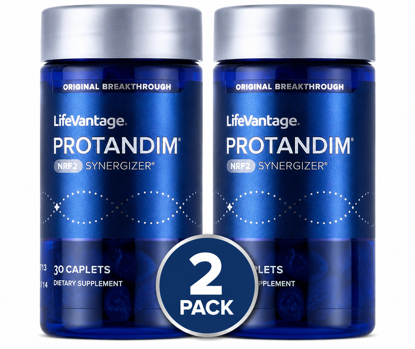 2 Pack Authentic LifeVantage Protandim NRF2 Synergizer 30 Caplets Each Sealed