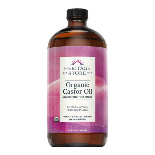 Castor Oil Organic 32 OZ By Heritage Store