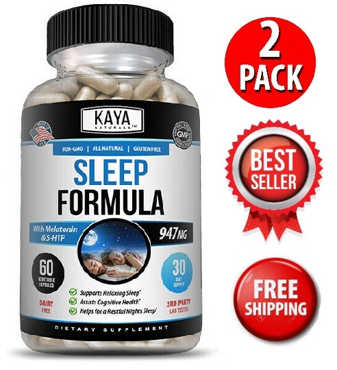 (2 Pack) Deep Sleep Formula, Fall Asleep & Stay Asleep, Melatonin Sleeping Aid