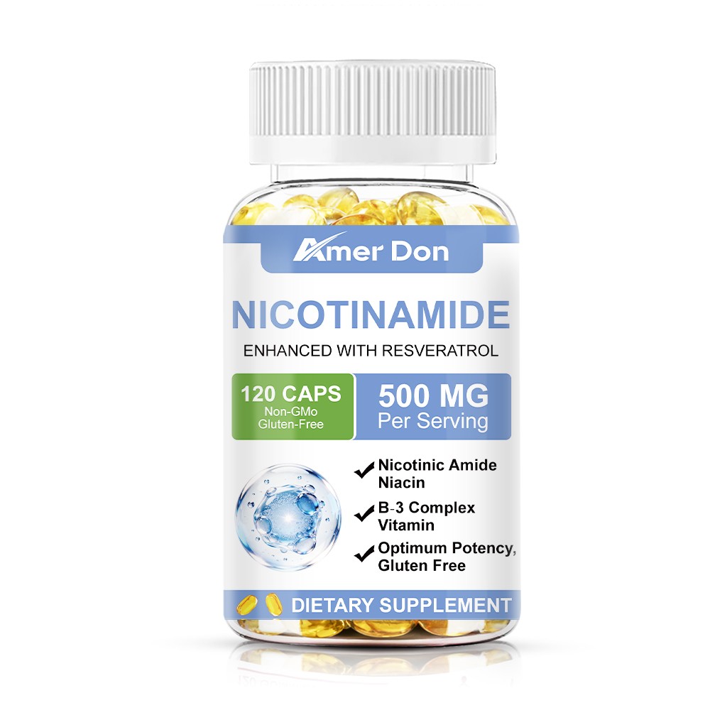 Nicotinamide 500mg | 60/120 Capsules | Non-GMO, Gluten Free | by Amer Don