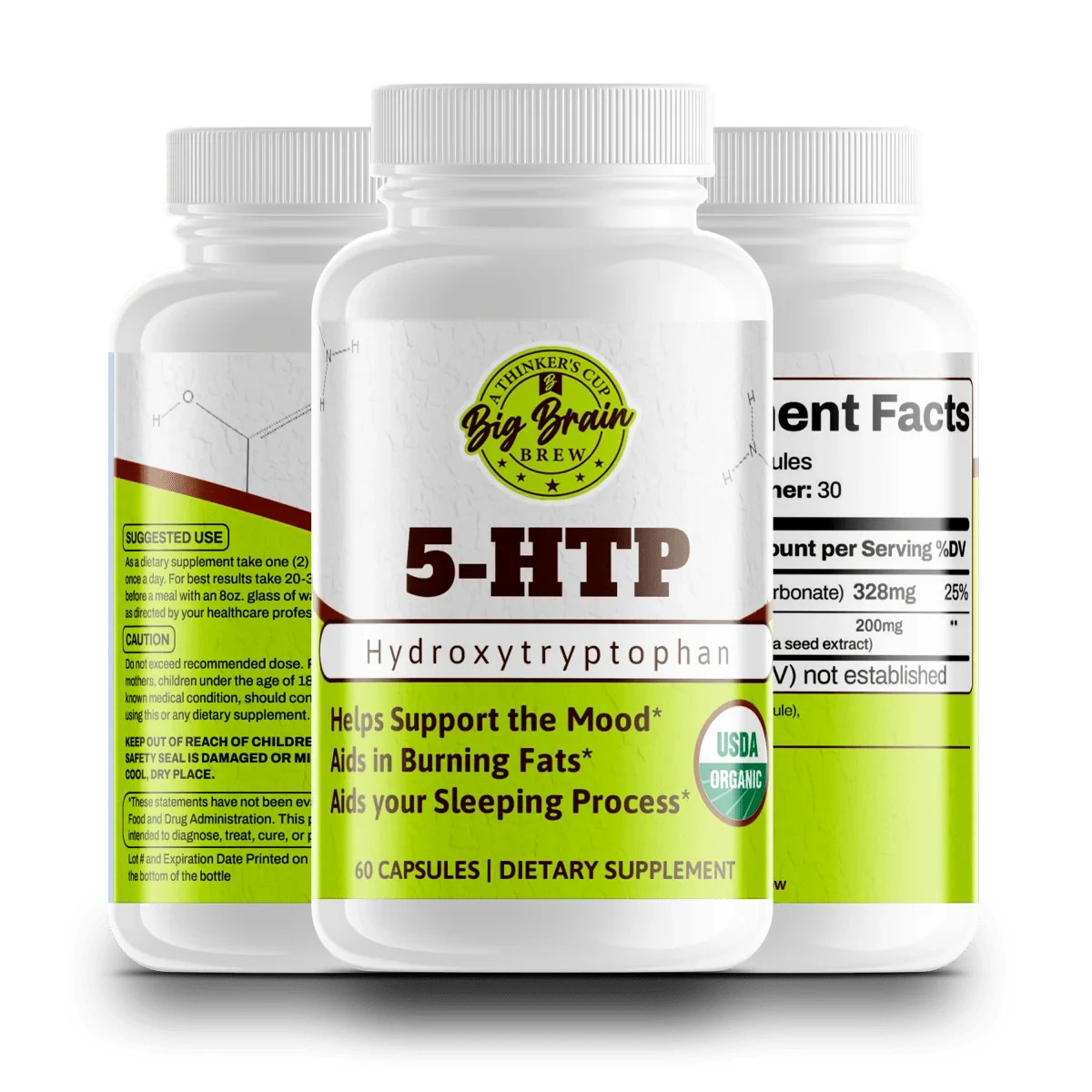 5-HTP 200mg Mood & Sleep Support Dietary Supplement 60 Capsules