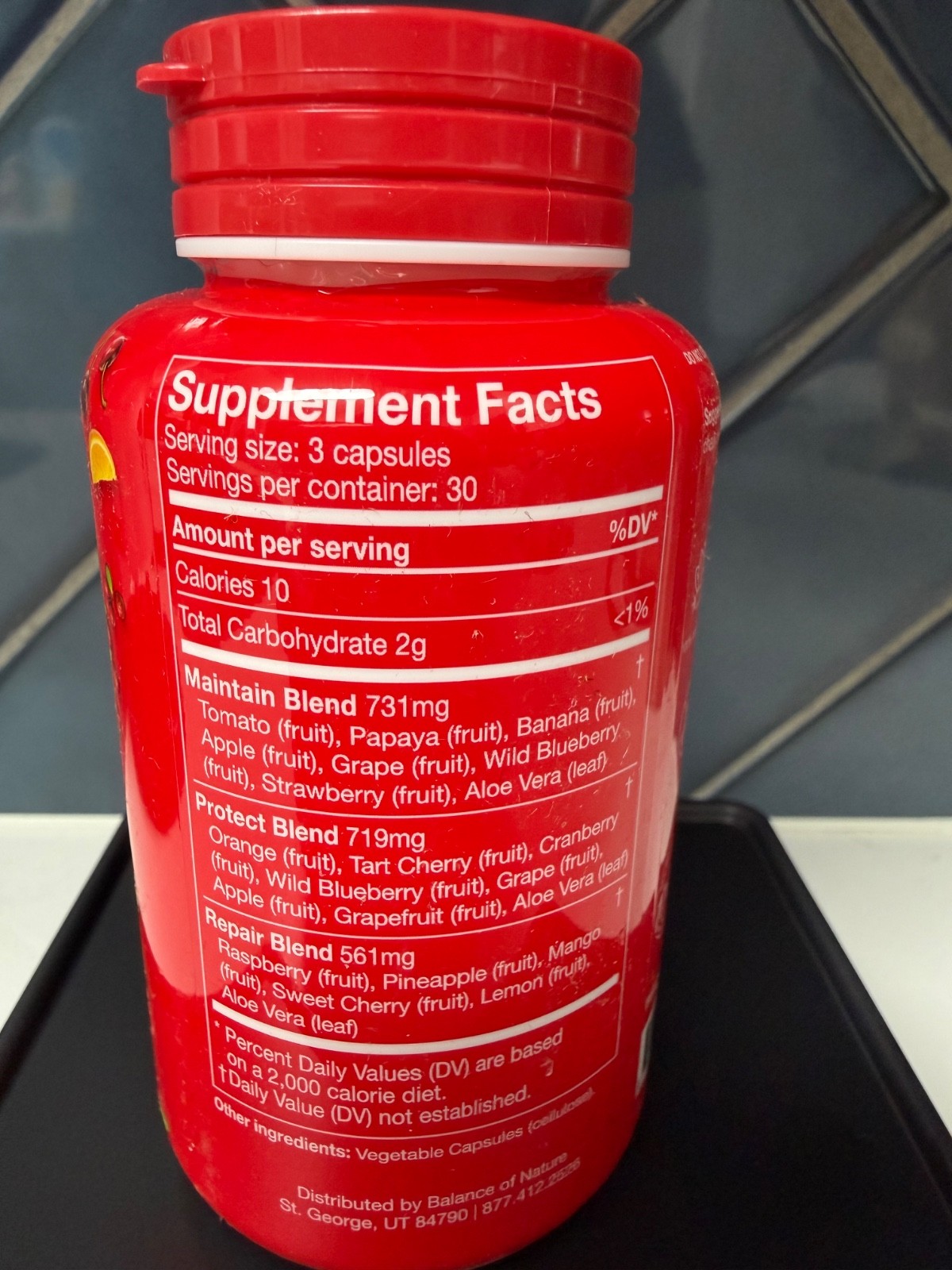 (2 Pack) Balance of Nature Fruits & Veggies Whole Produce Dietary Supplement
