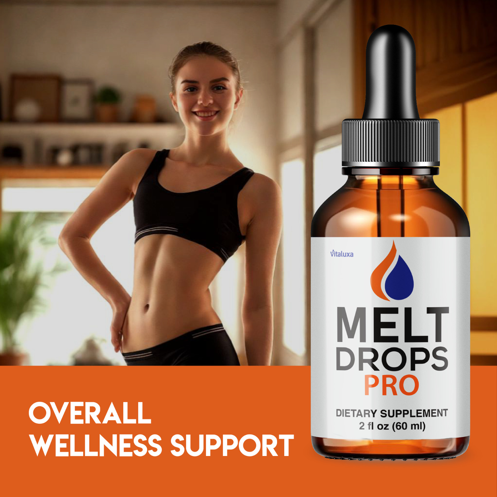 Melt Drops Pro for Weight Loss, Premium Fat-Burning Support Formula (2 oz)