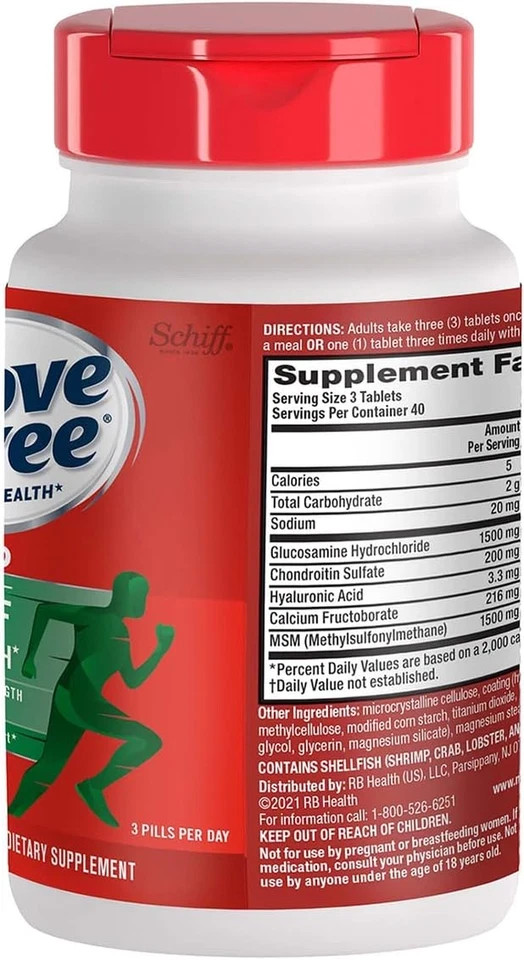 Schiff Move Free Joint Health Advanced MSM With Glucosamine Coated Tablets 120