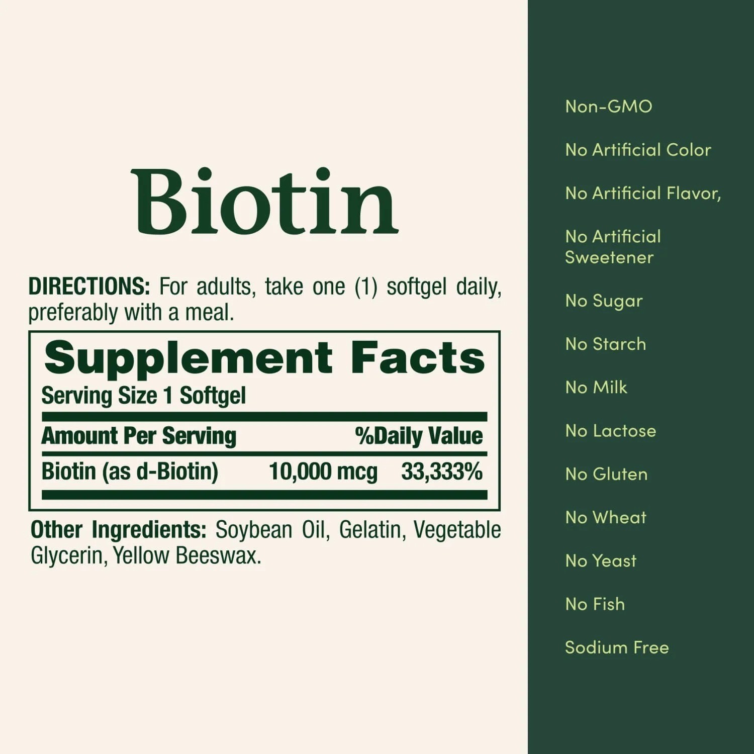 Nature’s Bounty Biotin Supplement, 10000mcg, 120 Rapid Release Softgels