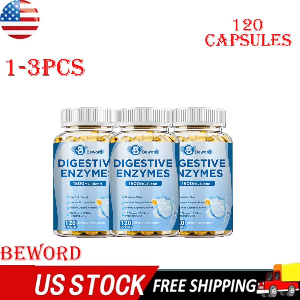 1-3Pcs Digestive Enzymes Prebiotic Probiotics Supplement for Digestive Wellness