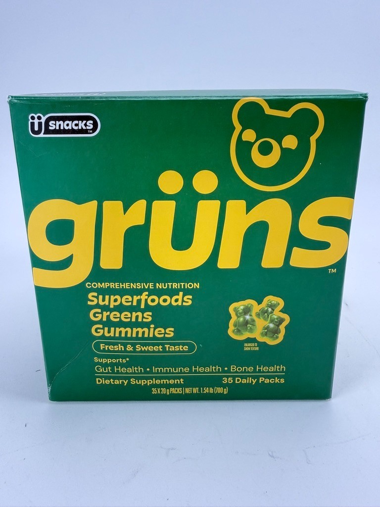 Gruns Superfoods Greens Gummies 35 Daily Packs Best By 05/2027+