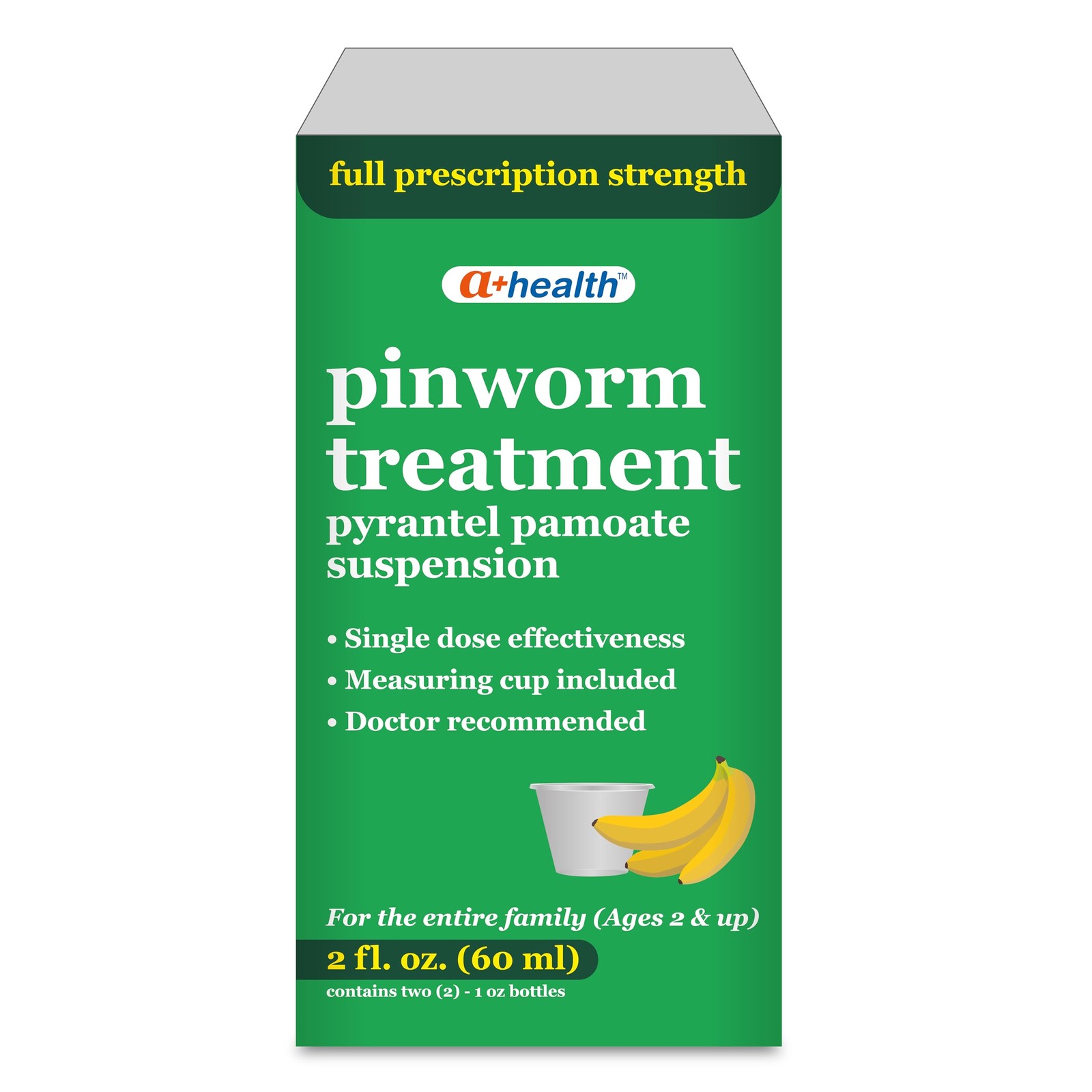 Pinworm Treatment Pyrantel Pamoate Oral Suspension, Family Pack, for Adults a…