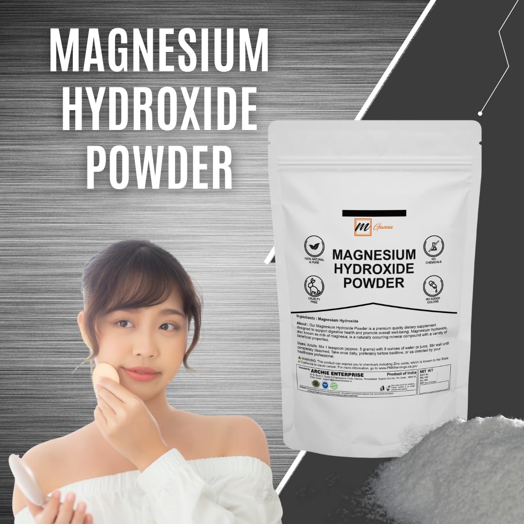 mGanna Magnesium Hydroxide Powder 227 GMS / 0.5 lbs 8 Ounce (Pack of 1)