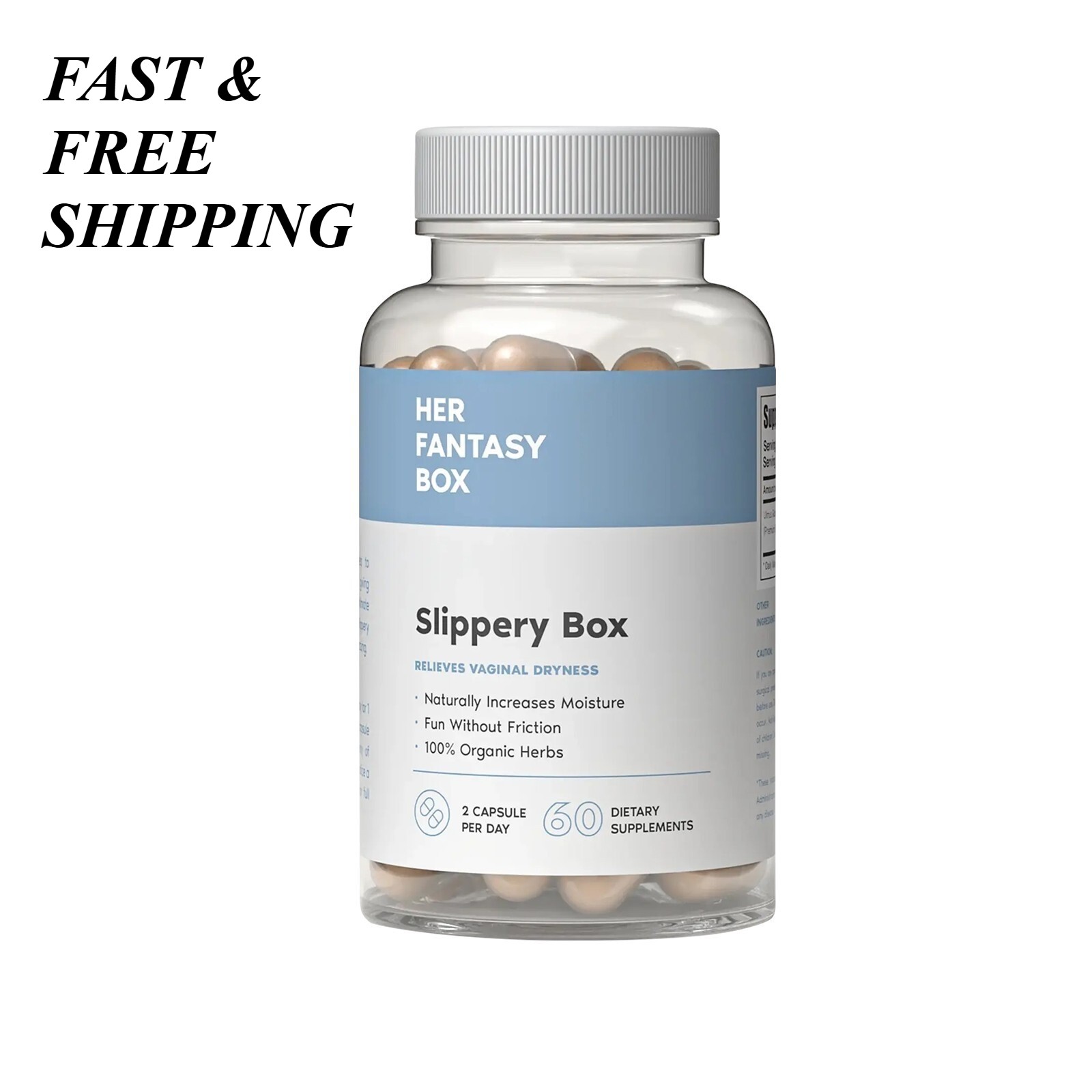 LUXRY NEW Her Fantasy Box Slippery Box – Slippery Elm Bark Vaginal 60PCS