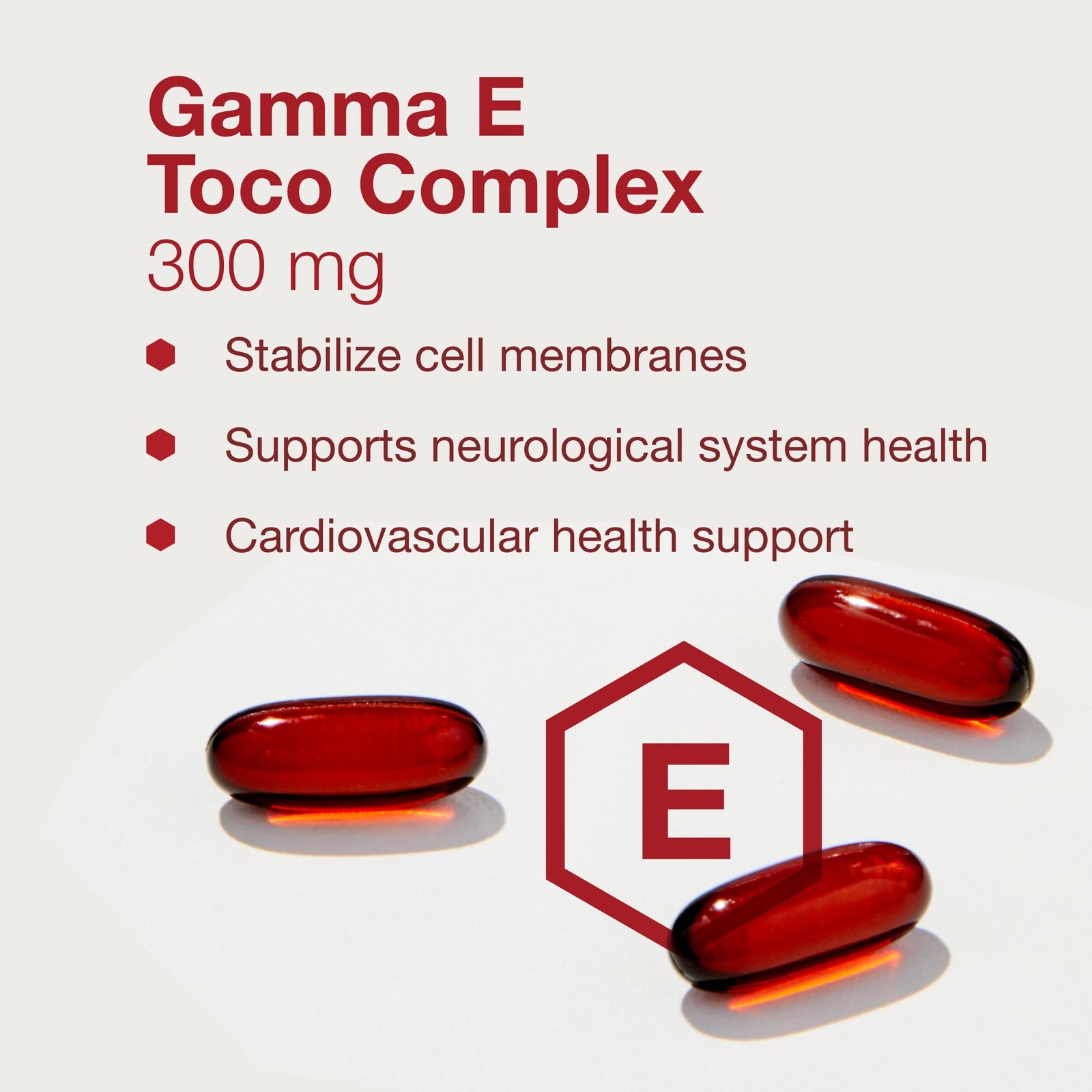 Protocol for Life Gamma E Toco Complex 300mg Vitamin E Antioxidant 90 Caps