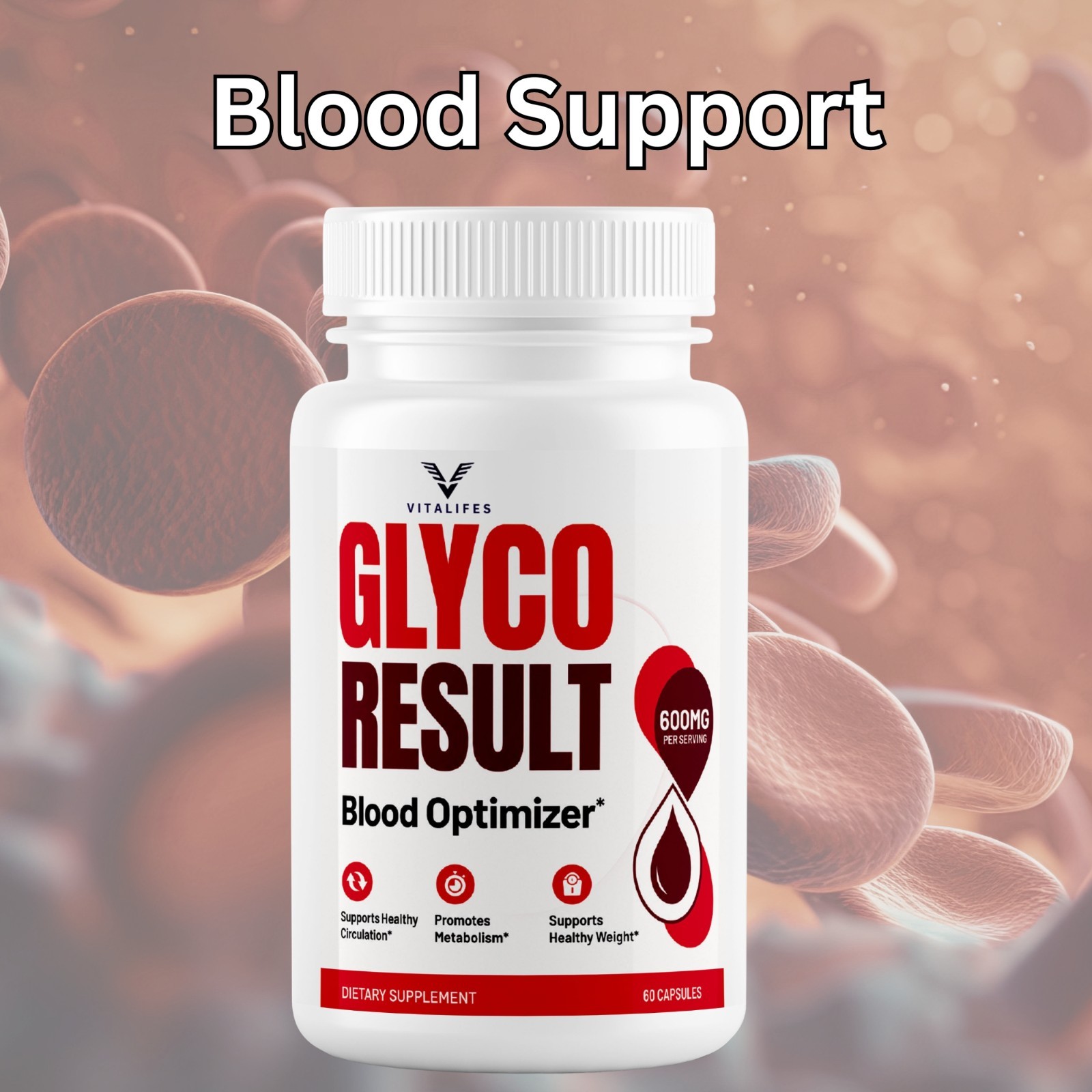(5 Pack) Glyco Result Advanced Blood Health Support Formula GlycoResult 300 Caps