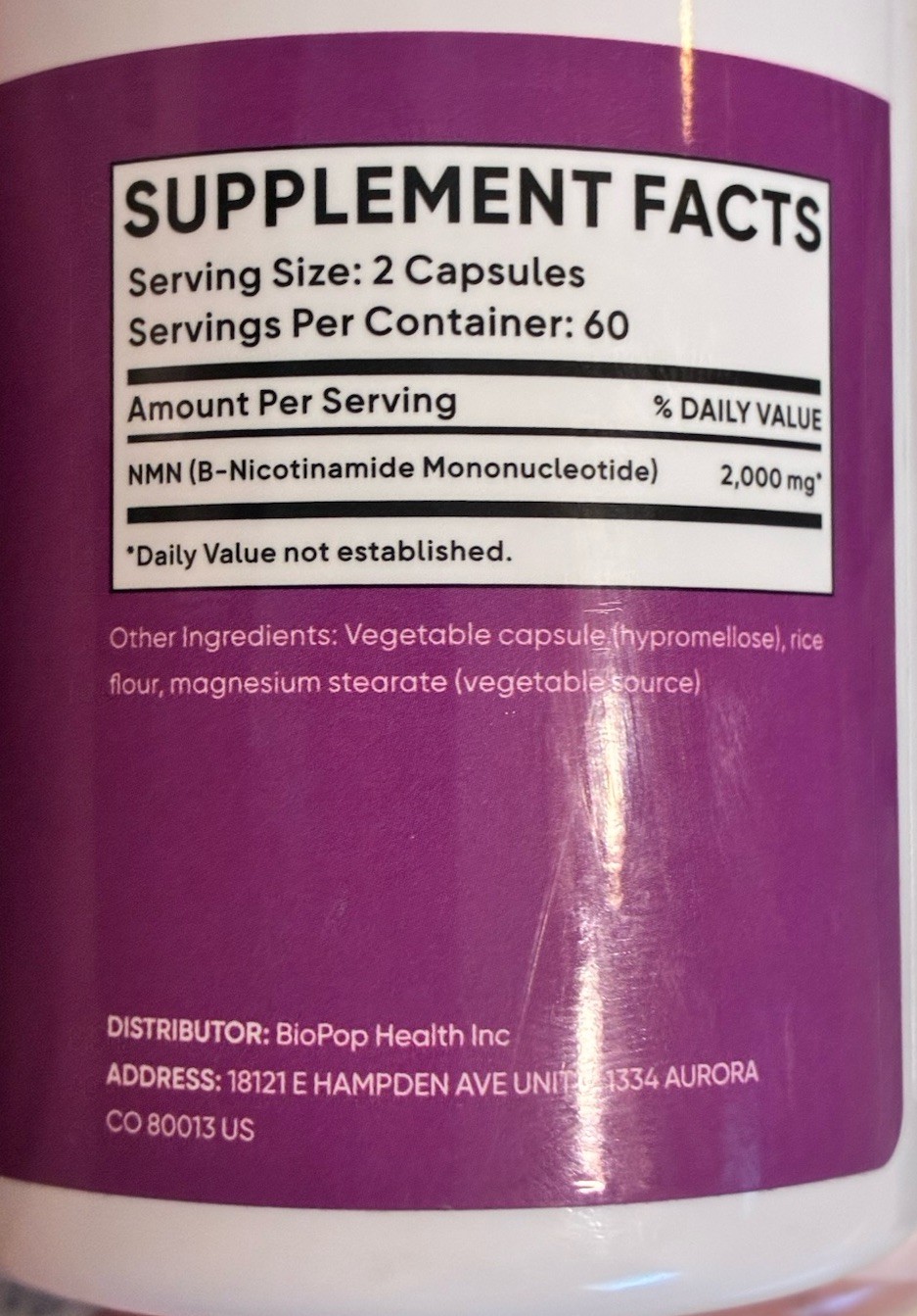 AUVRA NMN B-Nicotinamide Mononucleotide 10in1, 1000mg Serving 120 Vegan Capsules