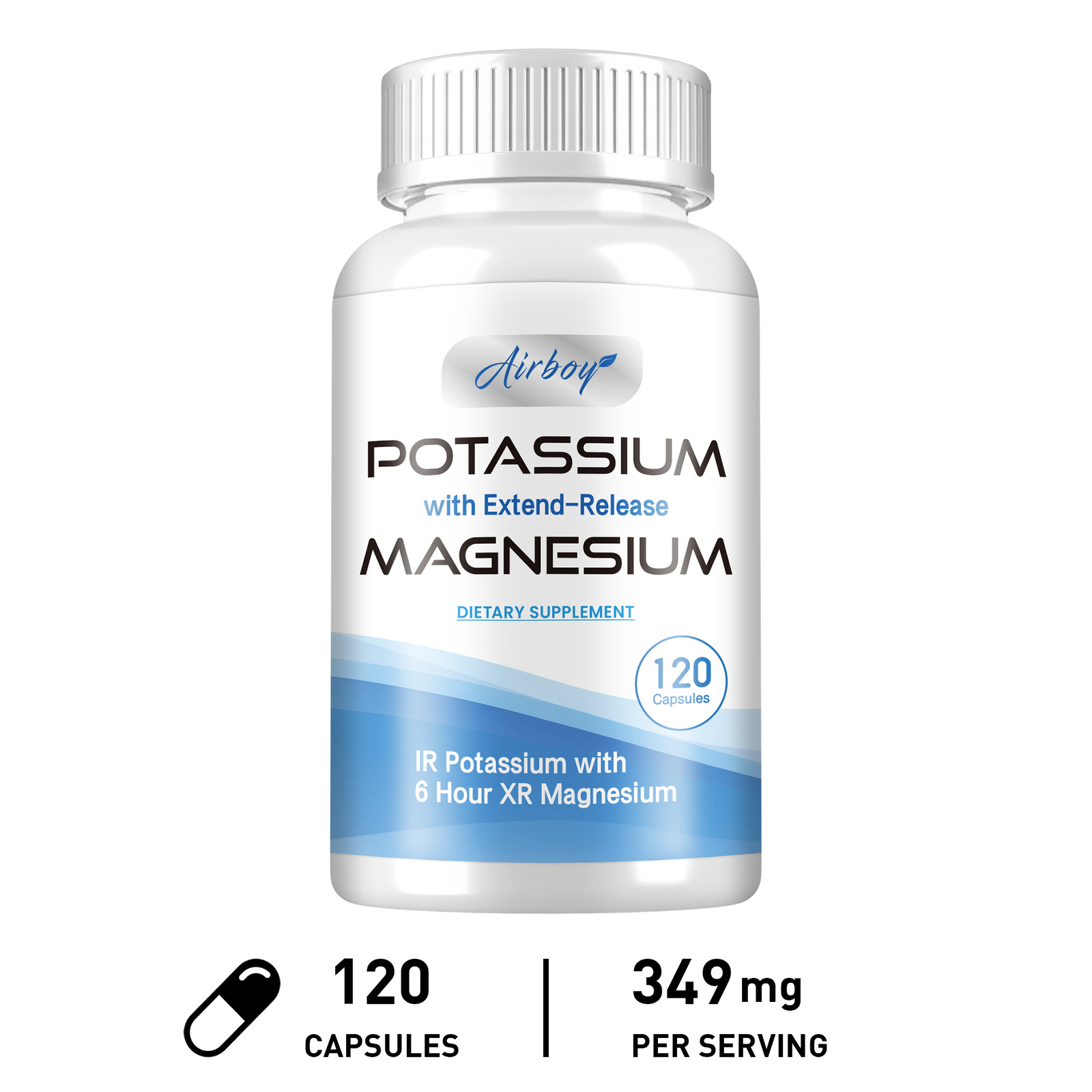 Potassium + Magnesium – Supports Blood Pressure and Heart Health, Muscle Health.