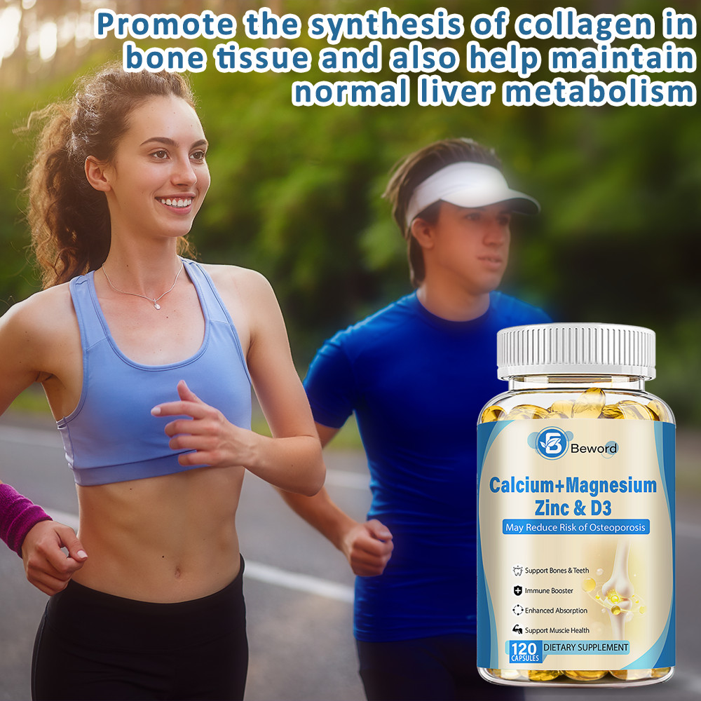 Calcium Magnesium Zinc with Vitamin D3 Strong For Bone Health Muscle Improvement