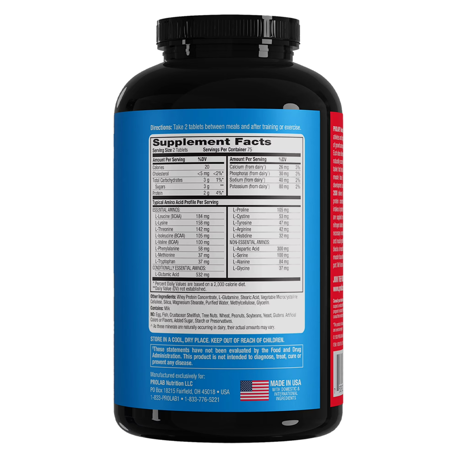 Prolab Amino Gel-Caps Essential Amino Acids High Potency Easy-to-Swallow 200ct