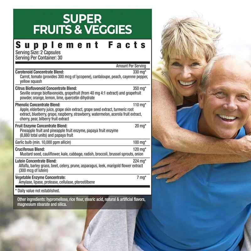 Super Fruit and Vegetable Vegetarian Capsules 60 Capsules