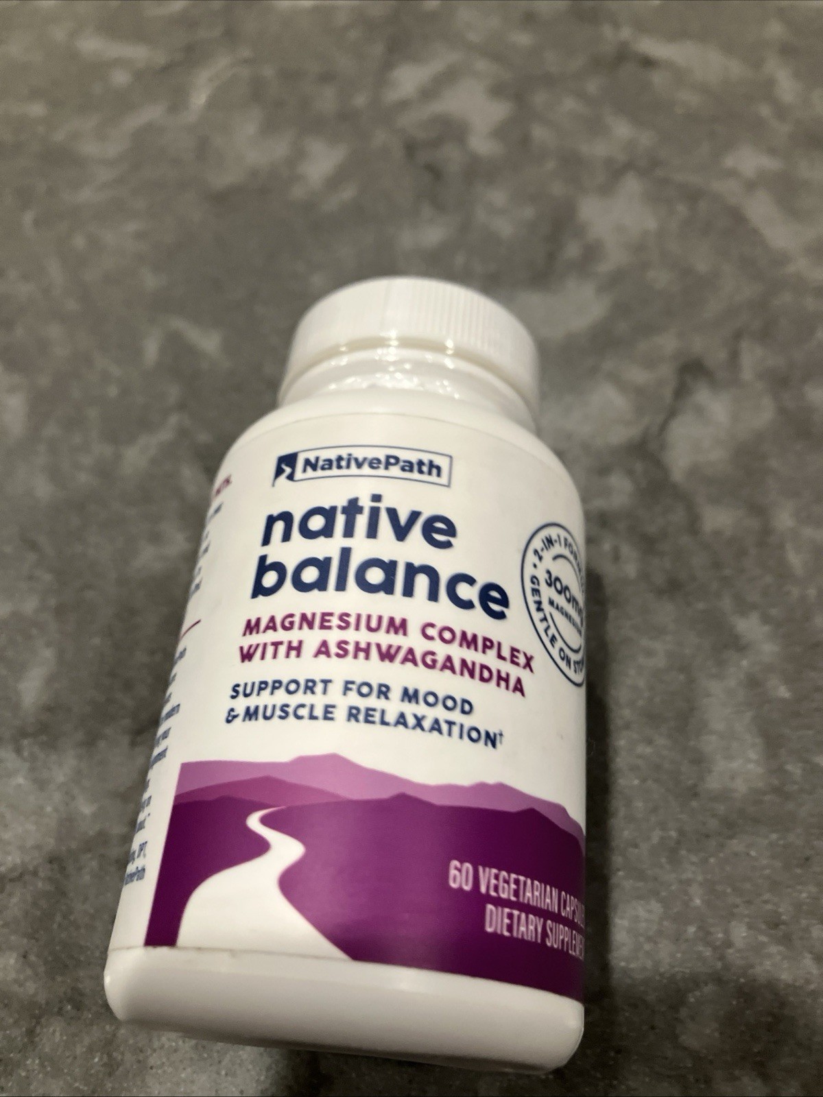 NativePath Native Balance Magnesium Complex Ashwagandha 60 Veg Capsules Sealed