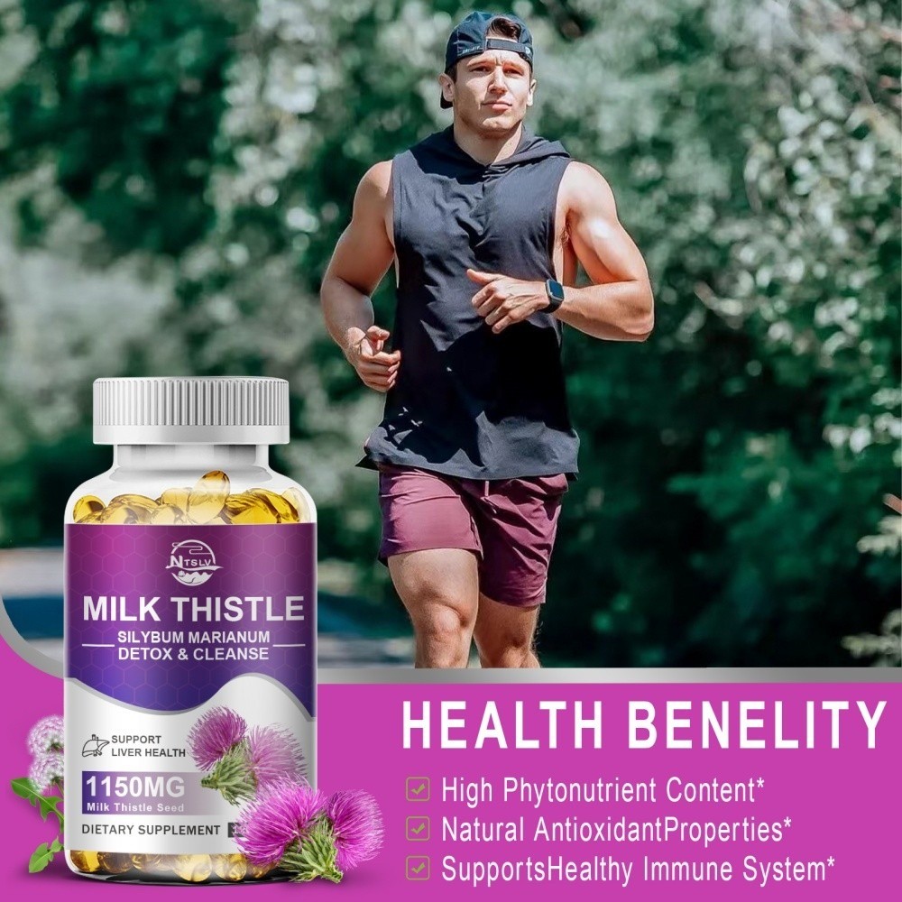 Milk thistle capsules support inflammation of the liver and thyroid gland 120pc