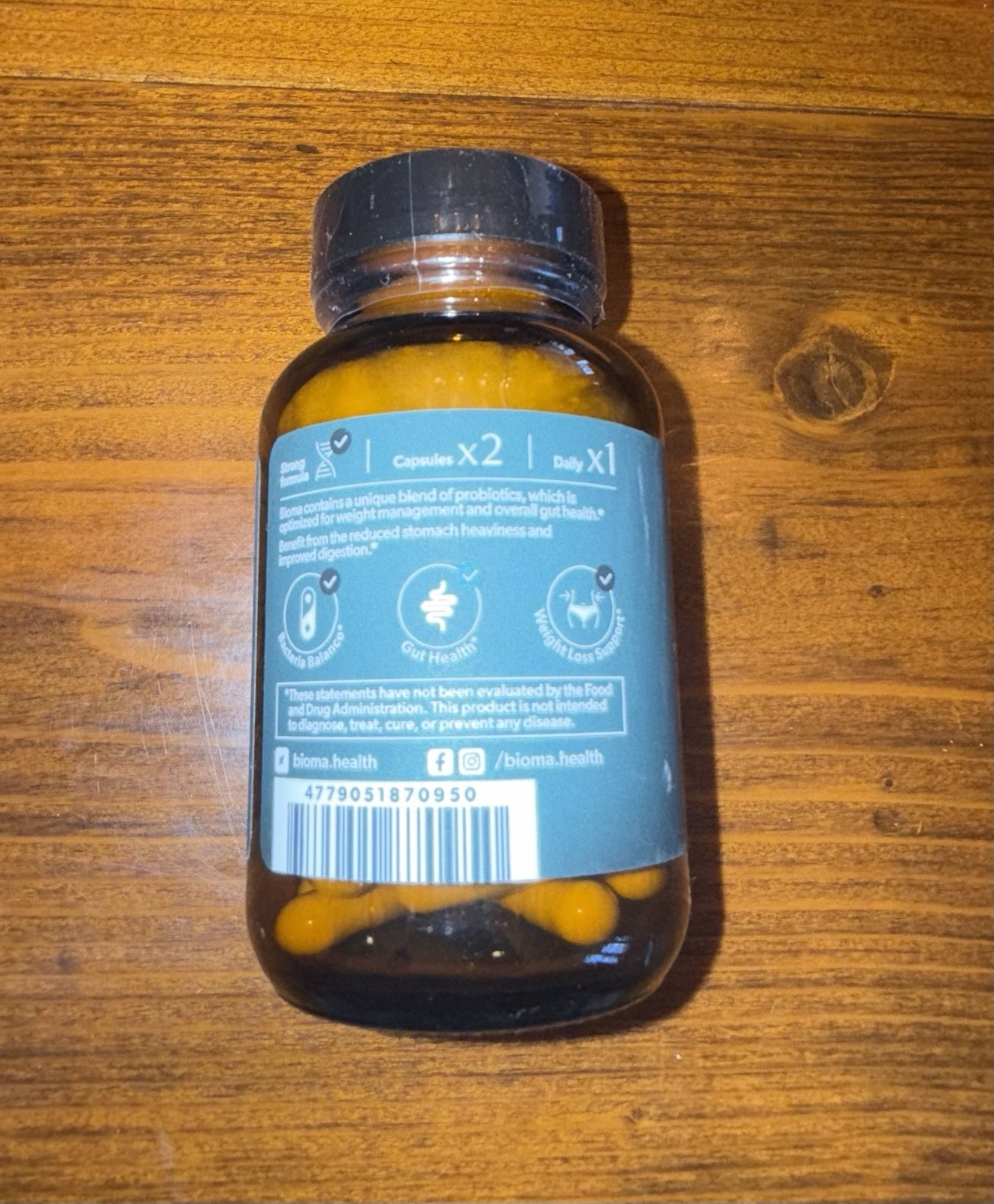 BIOMA Gut Health Probiotics for Weight Management & Digestive Health 60ct