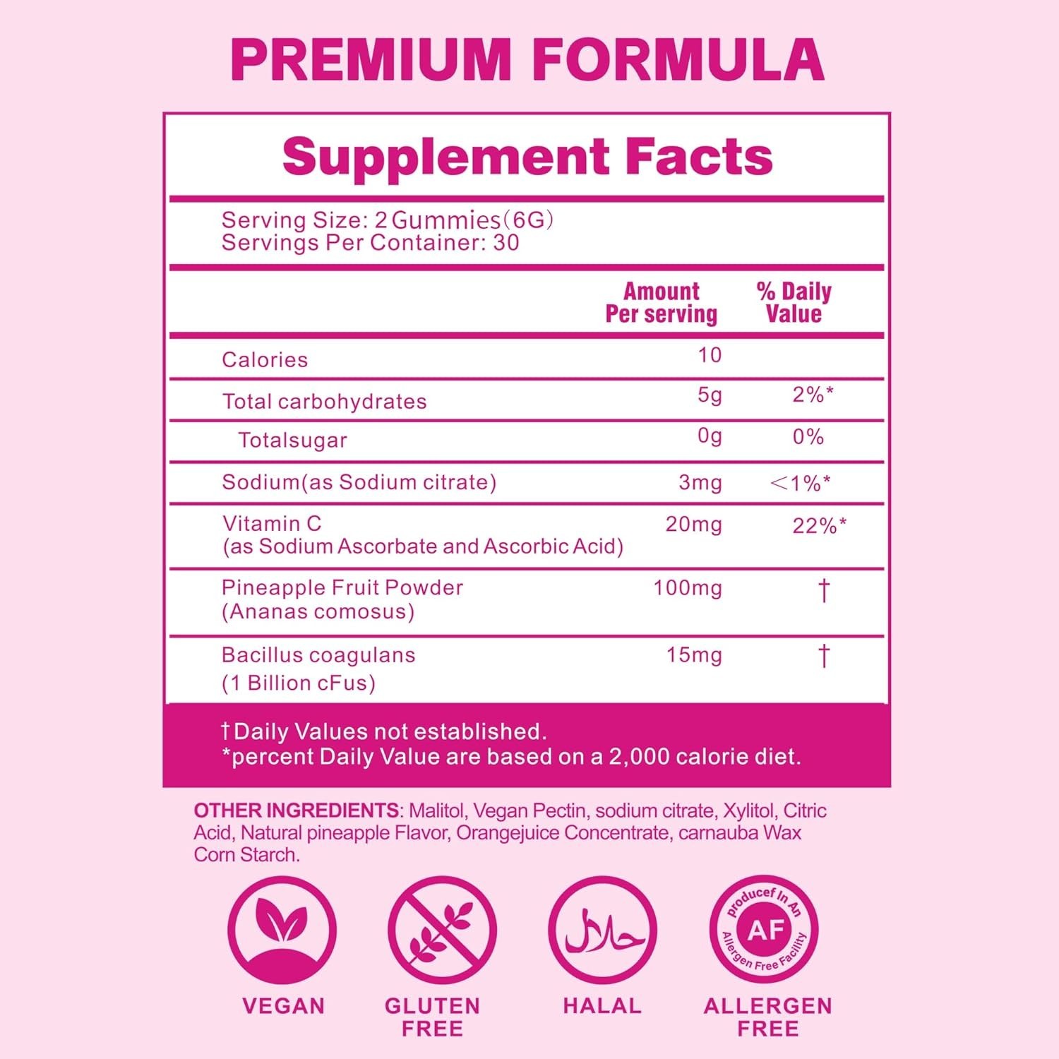 Feminine Wellness Gummies – Pineapple Flavor, 60 Count, Vegan & Gluten-Free