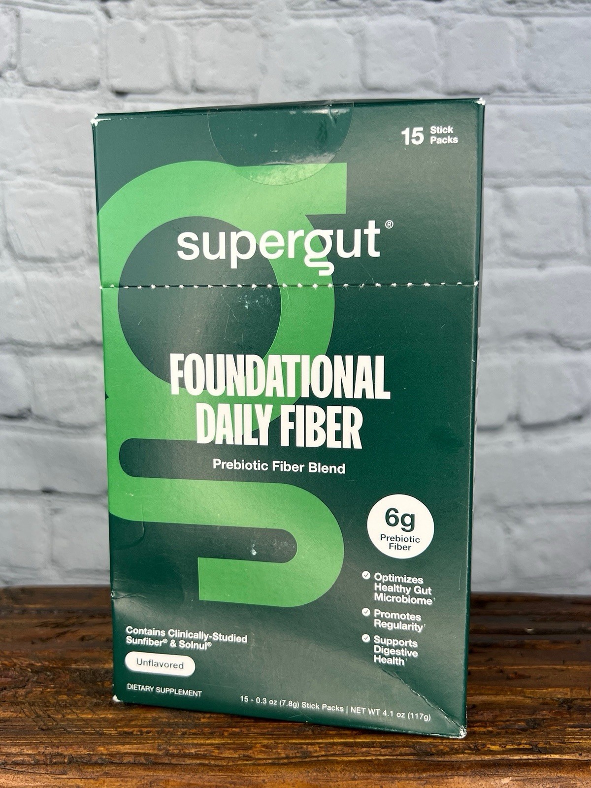 Supergut Foundational Daily Fiber Prebiotic Fiber Blend 15 Stick Packs