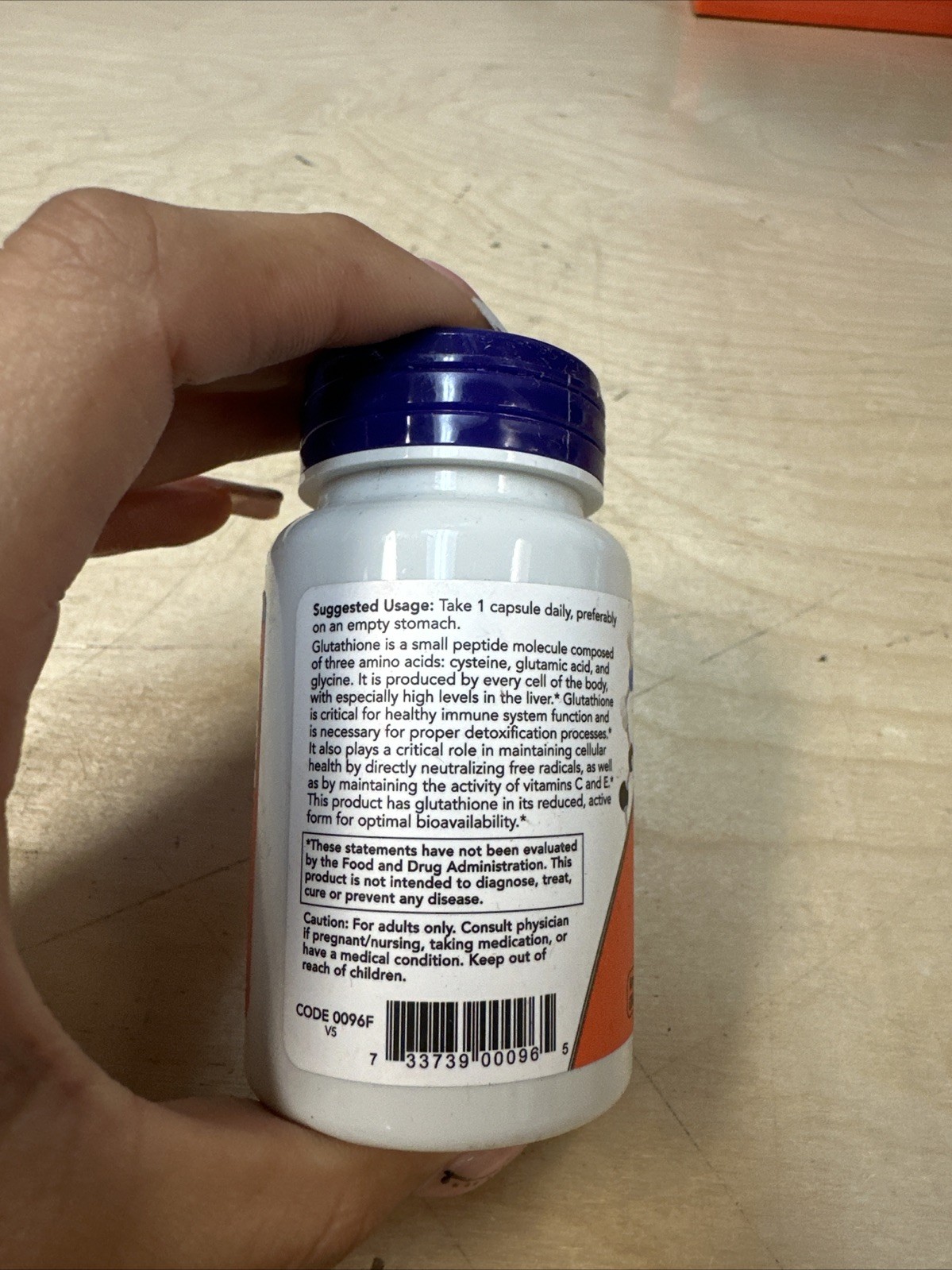NOW FOODS Glutathione 250 mg 60 Veg Capsules Exp (06/2028)