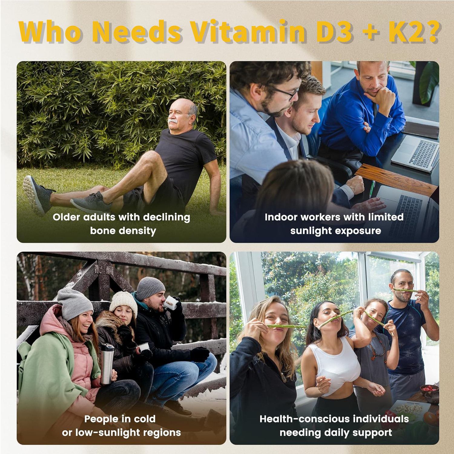 Vitamin D3 500 mcg + K2 10000mcg 120 Capsules Extra Strength D3 K2 02/07/2027