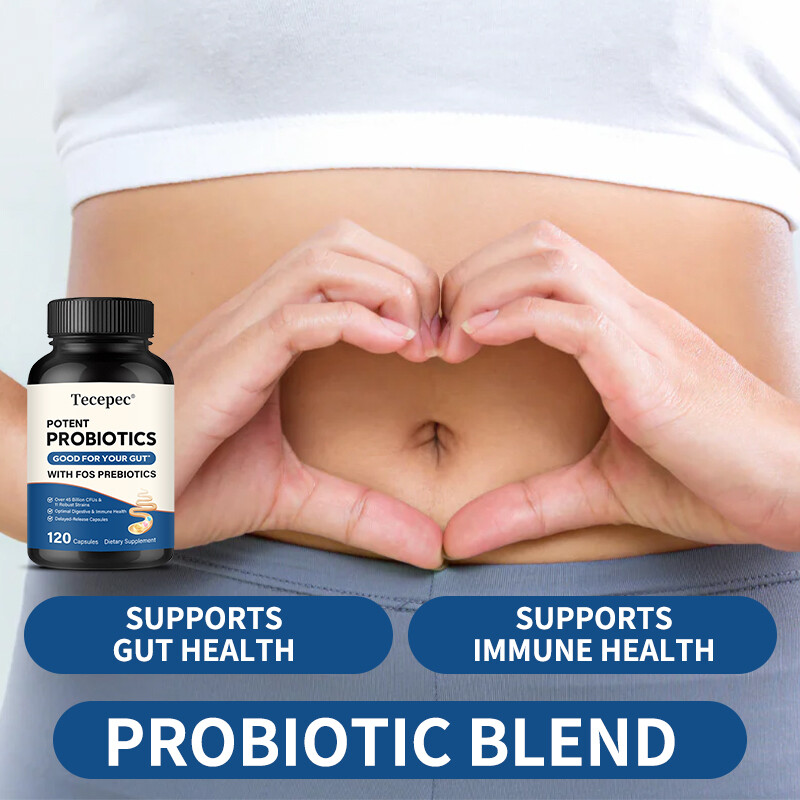 Probiotic w/Prebiotic FOS – Promoting Digestive Support w/ 45 Billion CFU