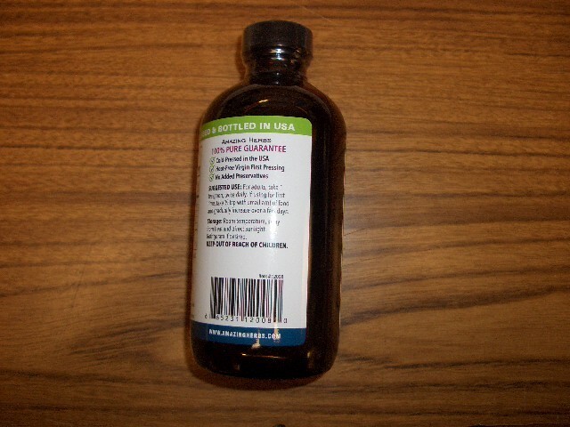Amazing Herbs 100% Pure Cold-Pressed Black Seed Oil 8 fl oz Exp. 6/2028