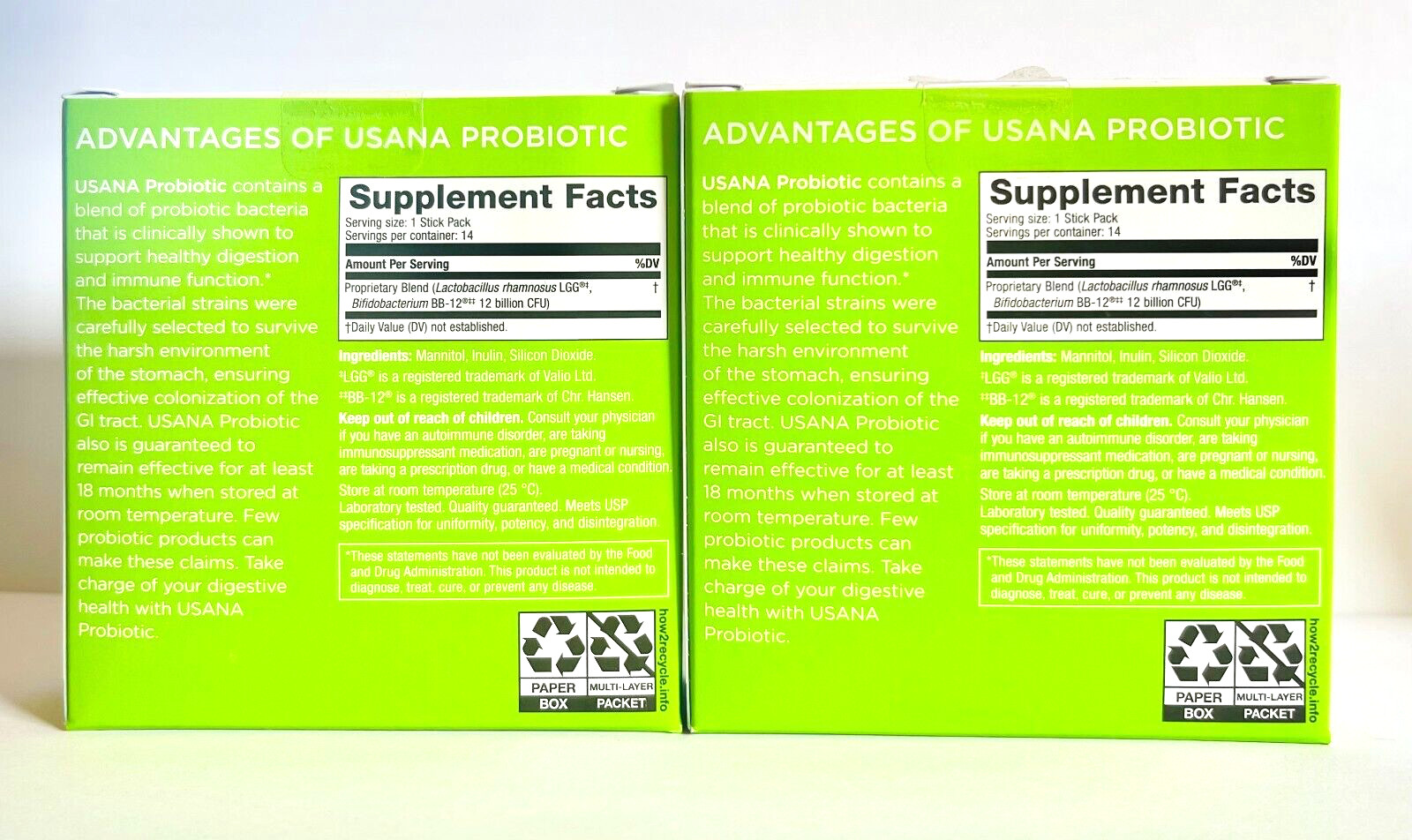 usana probiotic 14-1g stick (2 packs) EXP 08/2027 New product