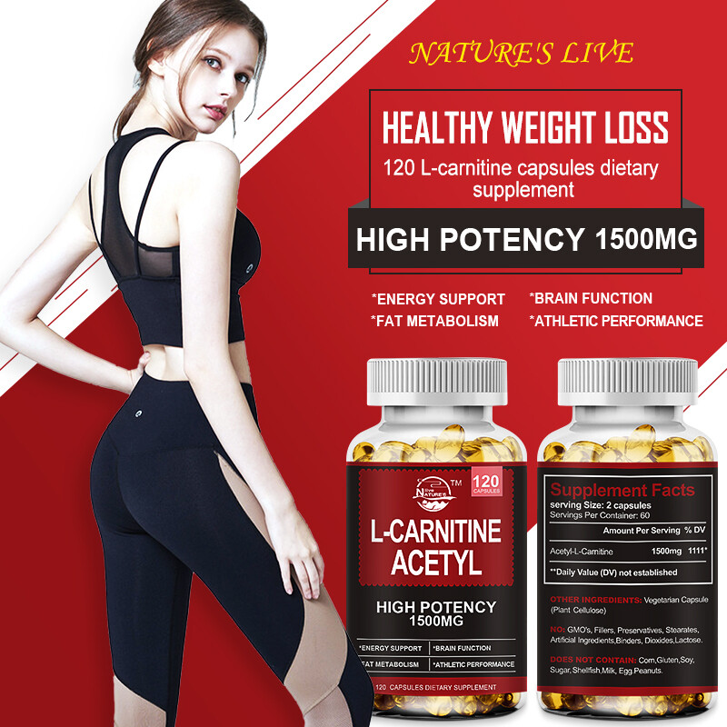 ACETYL L-CARNITINE 1500mg Nervous System Health Antioxidant 2 x 120PCS CAPSULES