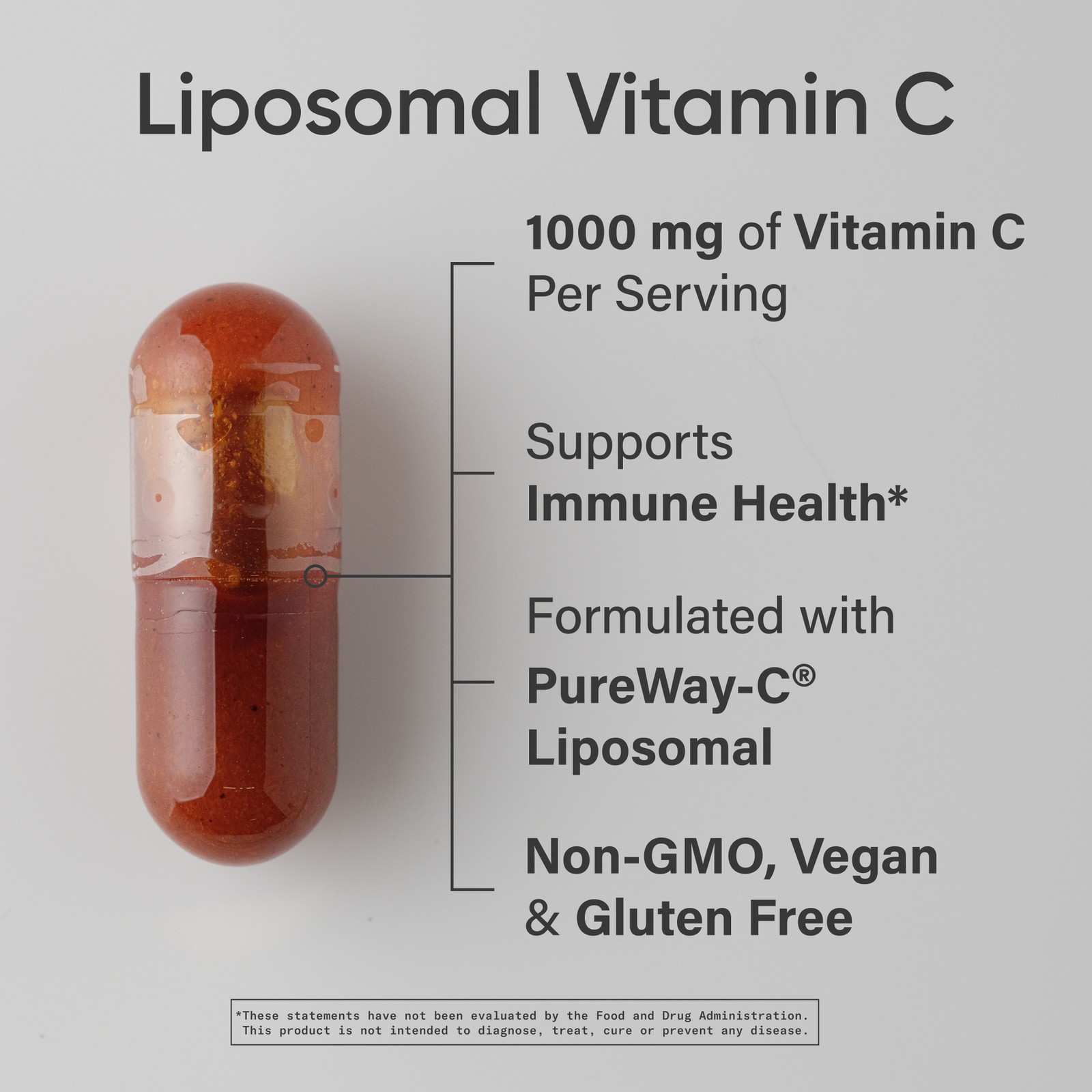 Vitamin C Liposomal 1000mg (180 liquid veggie capsules)