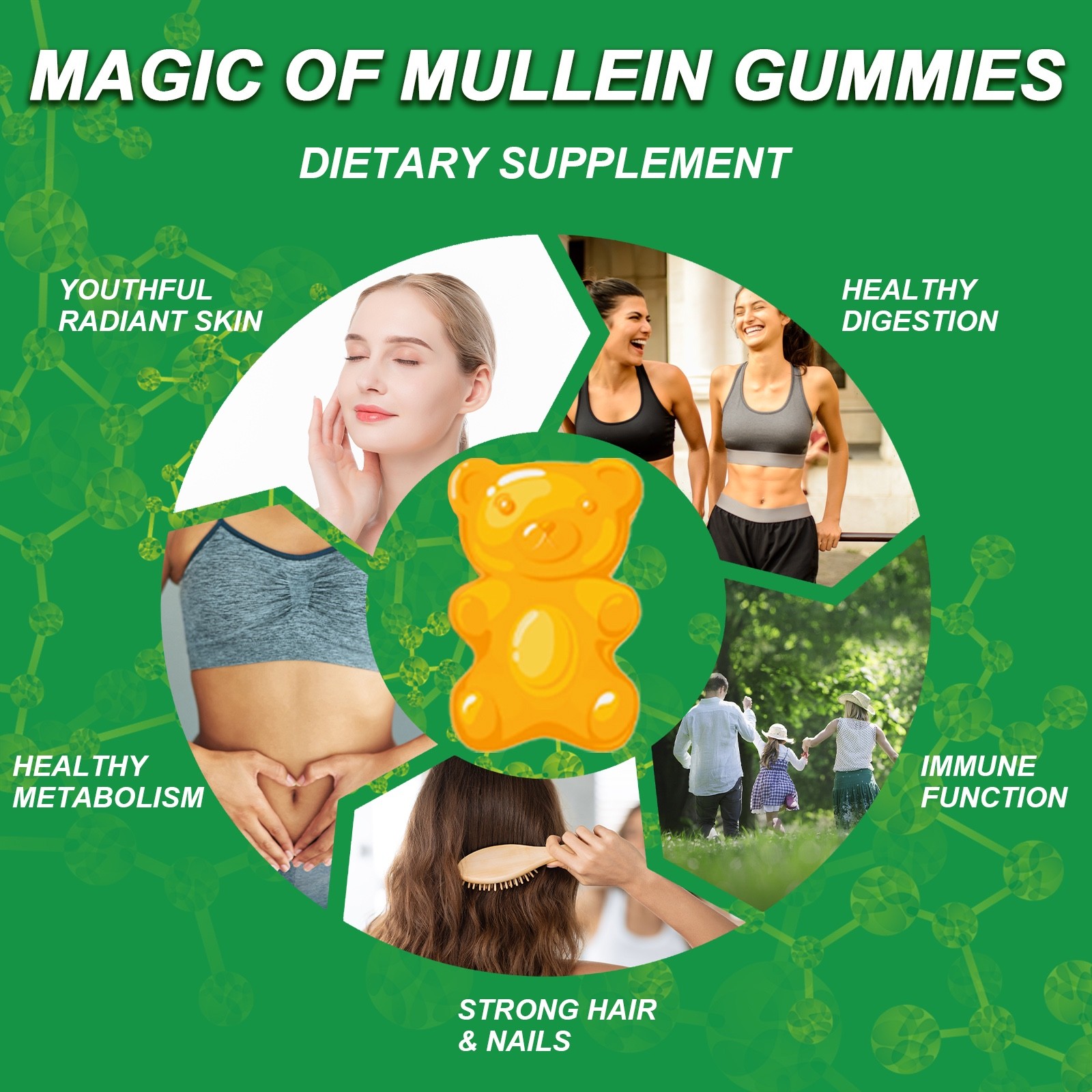 Mullein Leaf Extract Gummies for Lung Cleanse, Extra Strength 10000 MG USA