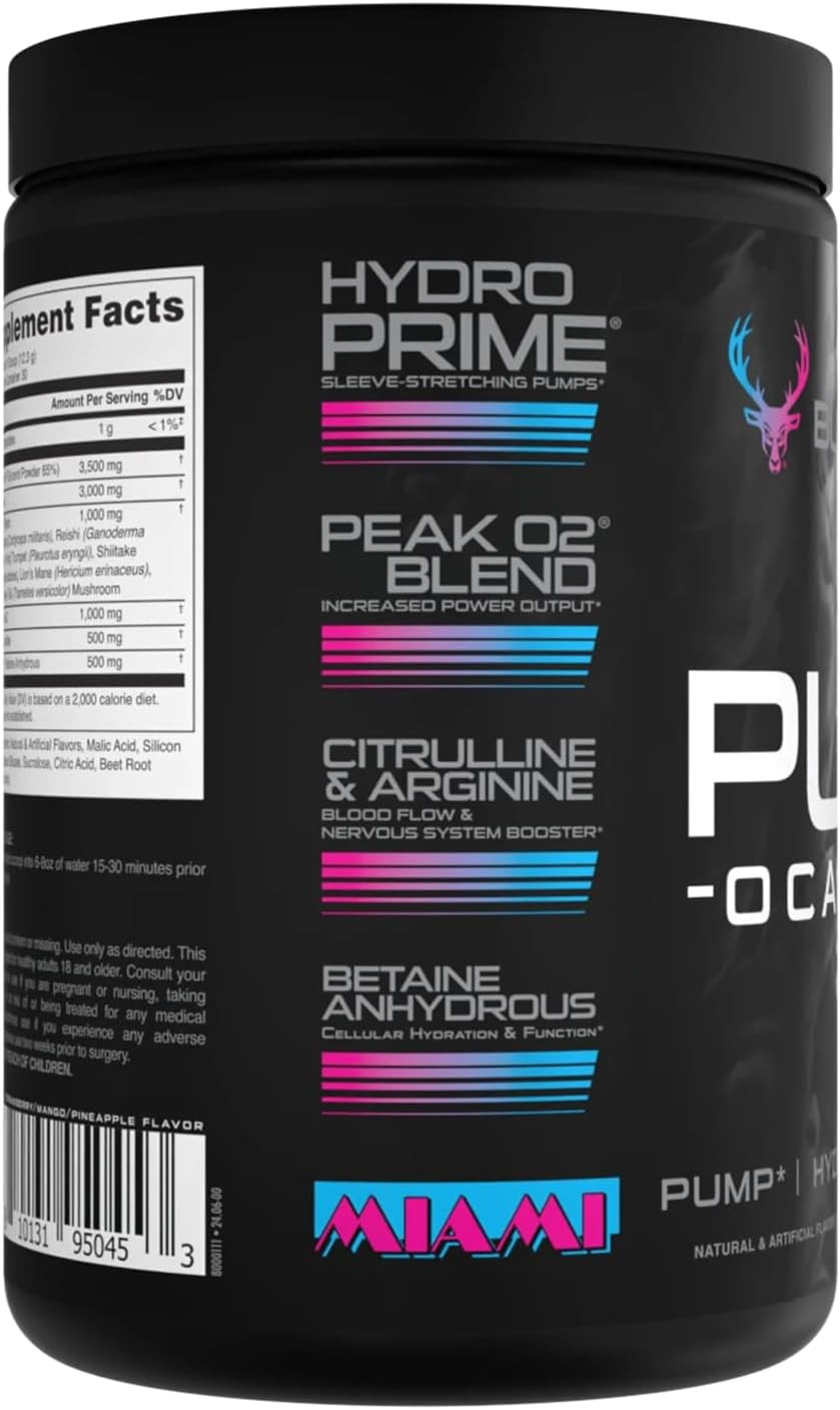 Pump-Ocalypse Miami | Nitric Oxide and L Arginine Supplement with Citrulline Mal