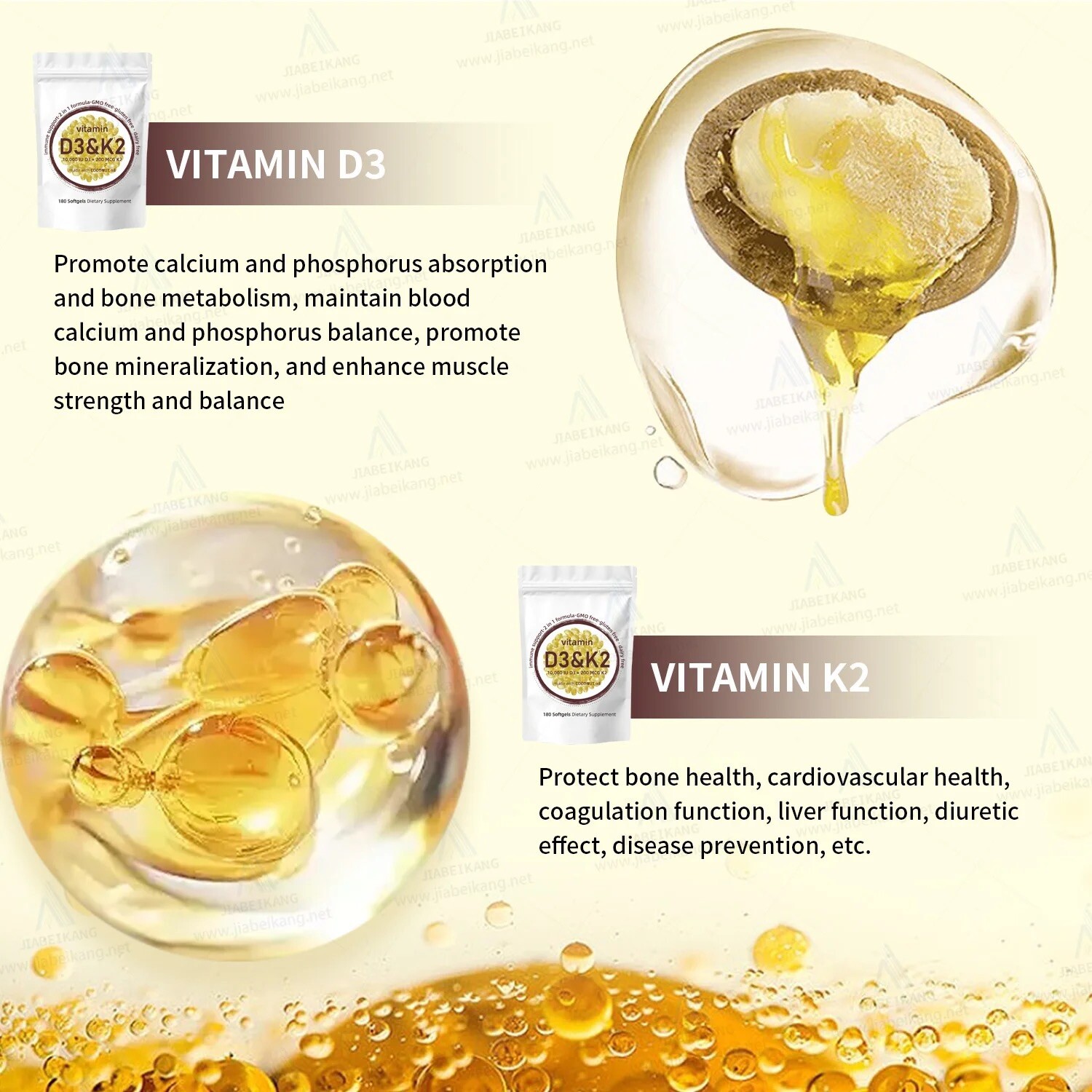 Vitamin D3 K2 10000 iu with Coconut Oil, VIT d3 and k2 Supplements, 180 Gel Caps