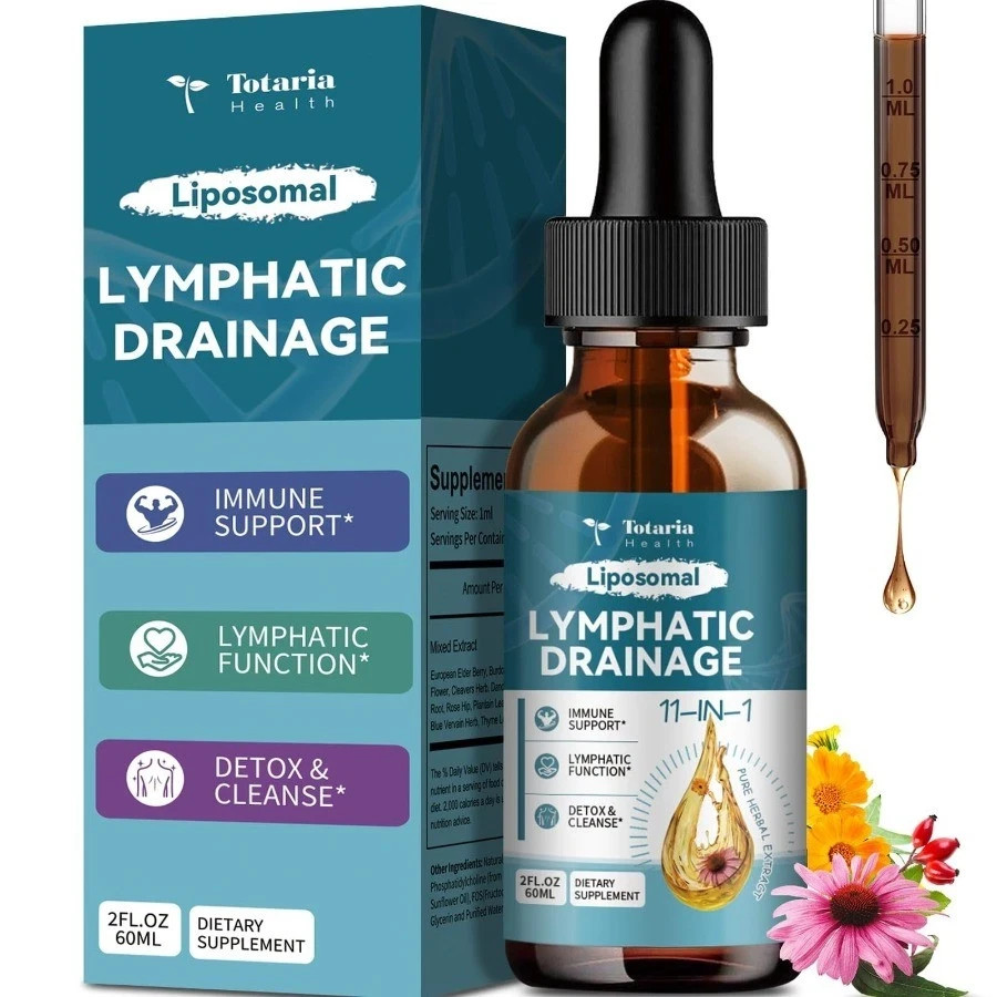 Liposomal Lymphatic Drainage Drops 11 in 1 Organic Lymph Support