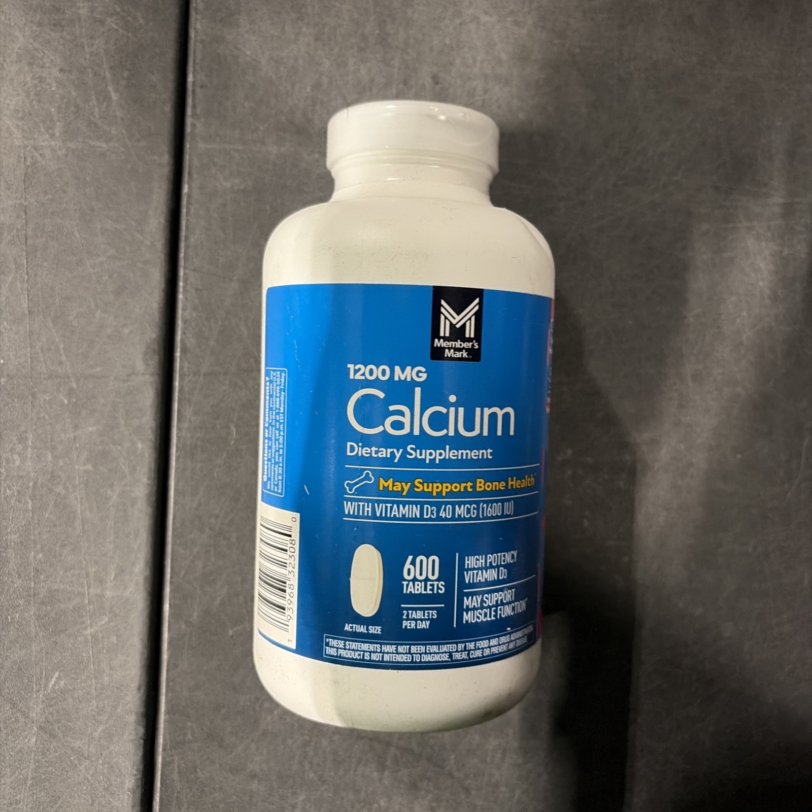 Calcium with Vitamin D3 Tablets, 600 ct. (EXP: 06/2027)