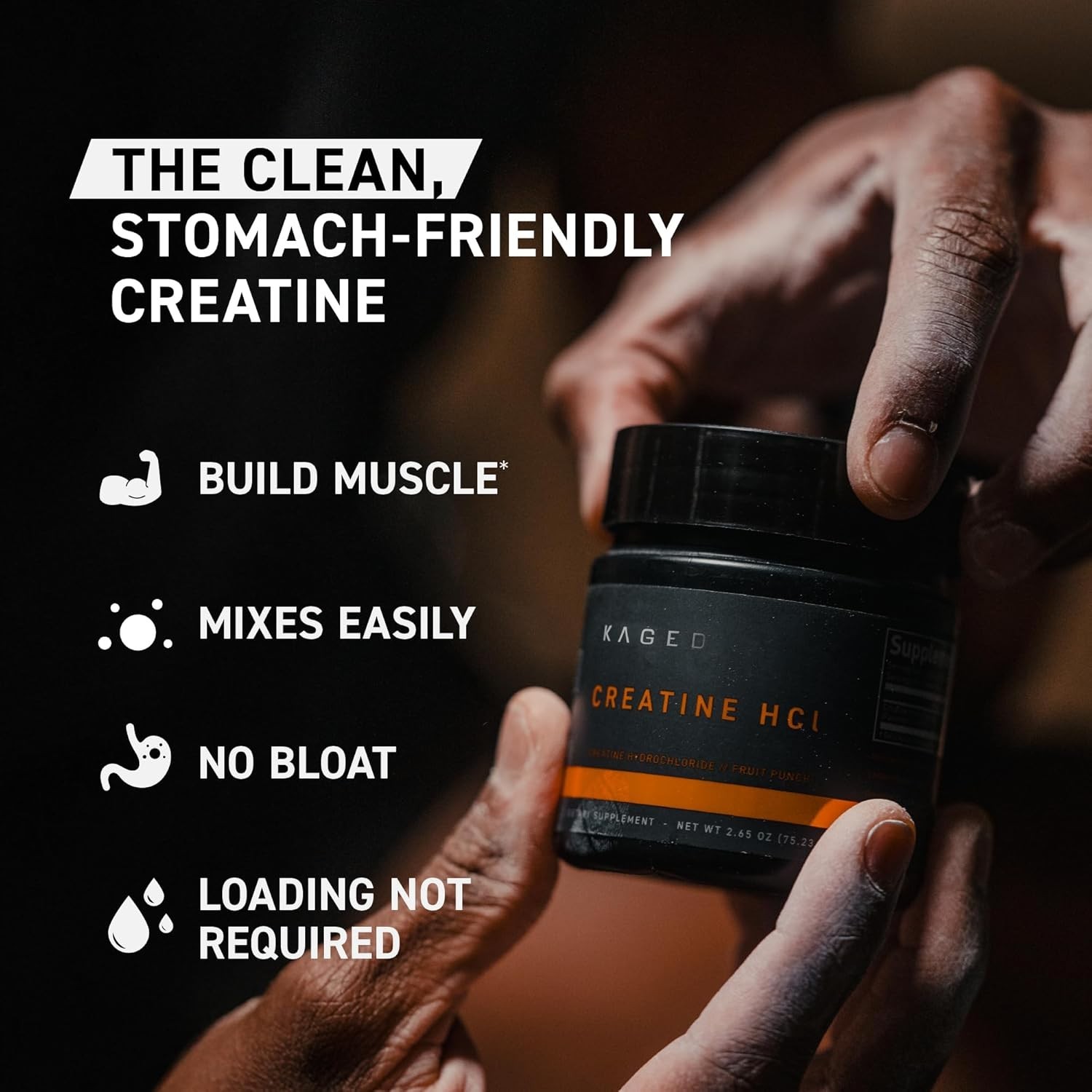Kaged Creatine Hcl 750Mg Premium Soluble Nutritional Supplement 75 Capsules