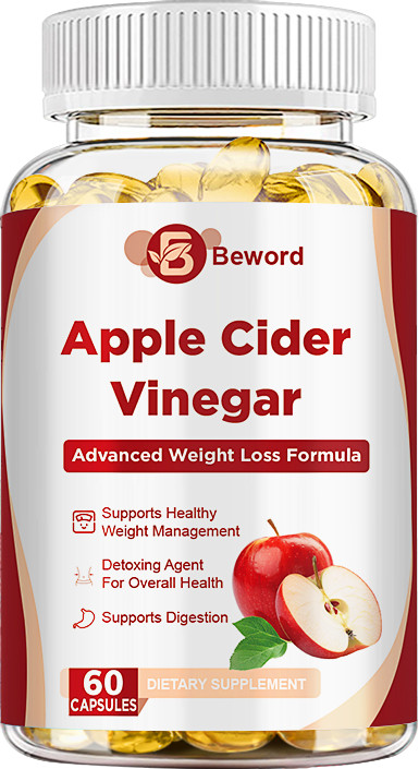 Natural ACV Apple Cider Vinegar Capsules with The Mother 1600mg -60/120 Pills