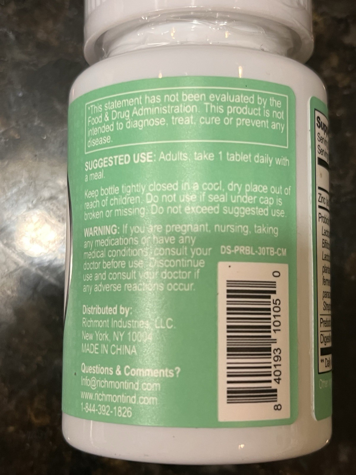 Continuum Probiotic Gut Health Blend Daily Supplement Digestive Balance NEW